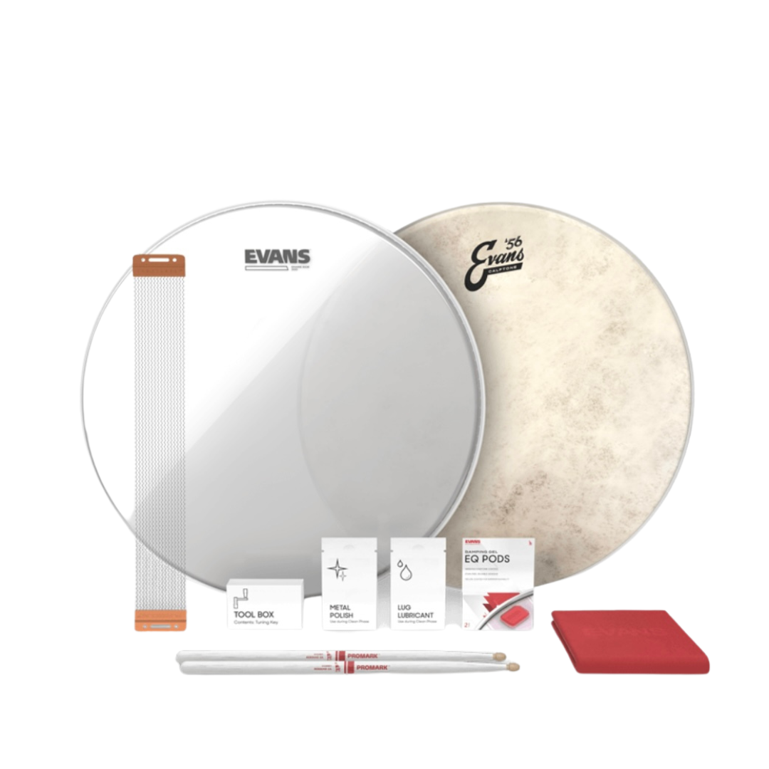 Evans Calftone Snare Tune Up Kit Drum Head Set - Into Music Store