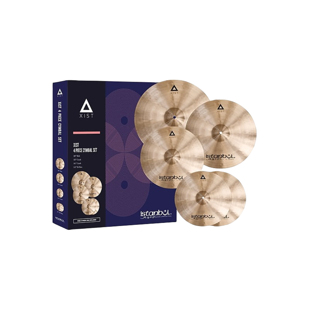 Istanbul Agop Xist Cymbal Set | 14" Hi-Hats, 16" Crash, 18" Crash, 20" Ride - Into Music Store