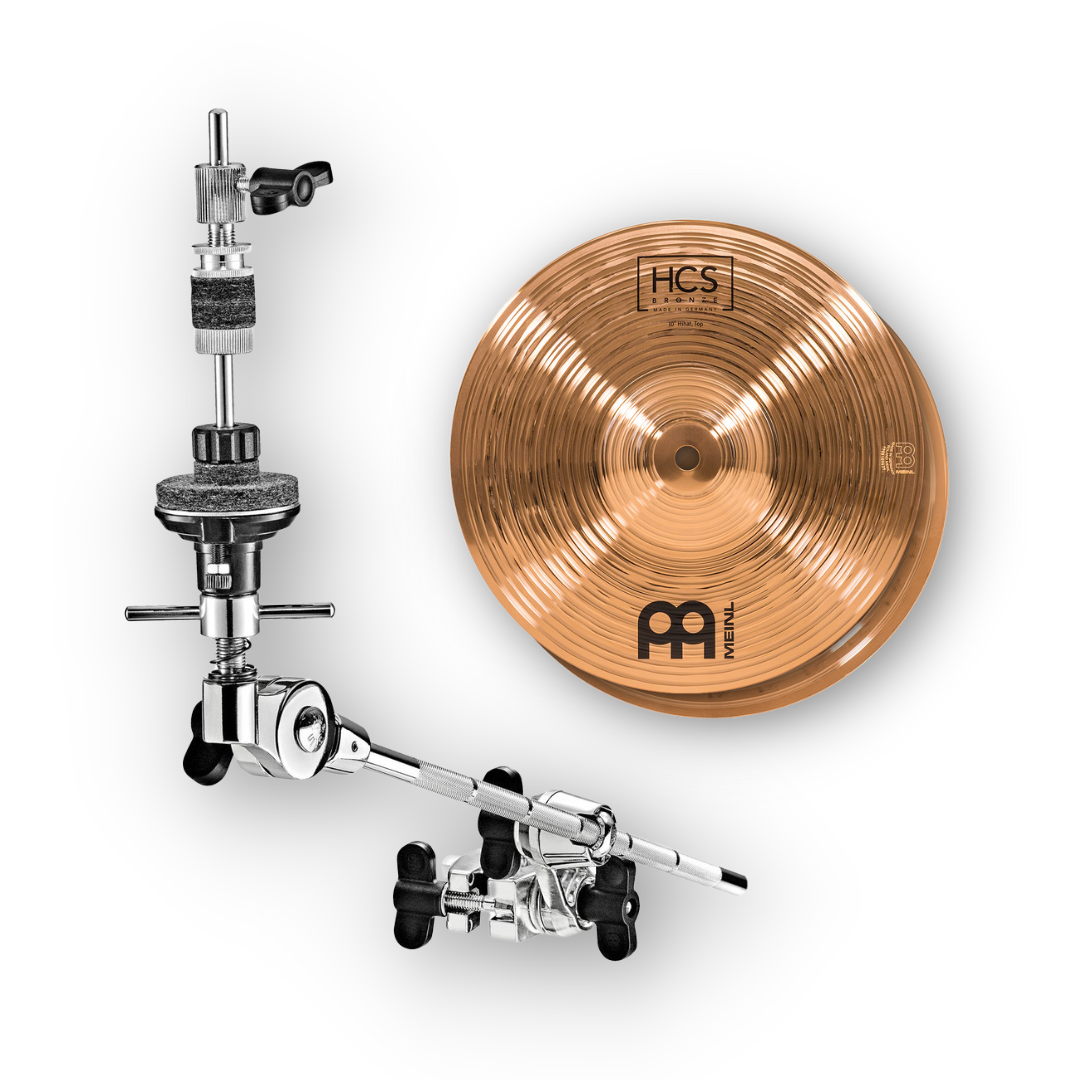Meinl HCS Bronze Hi-Hat Cymbals | 10" + Hi-Hat Arm - Into Music Store