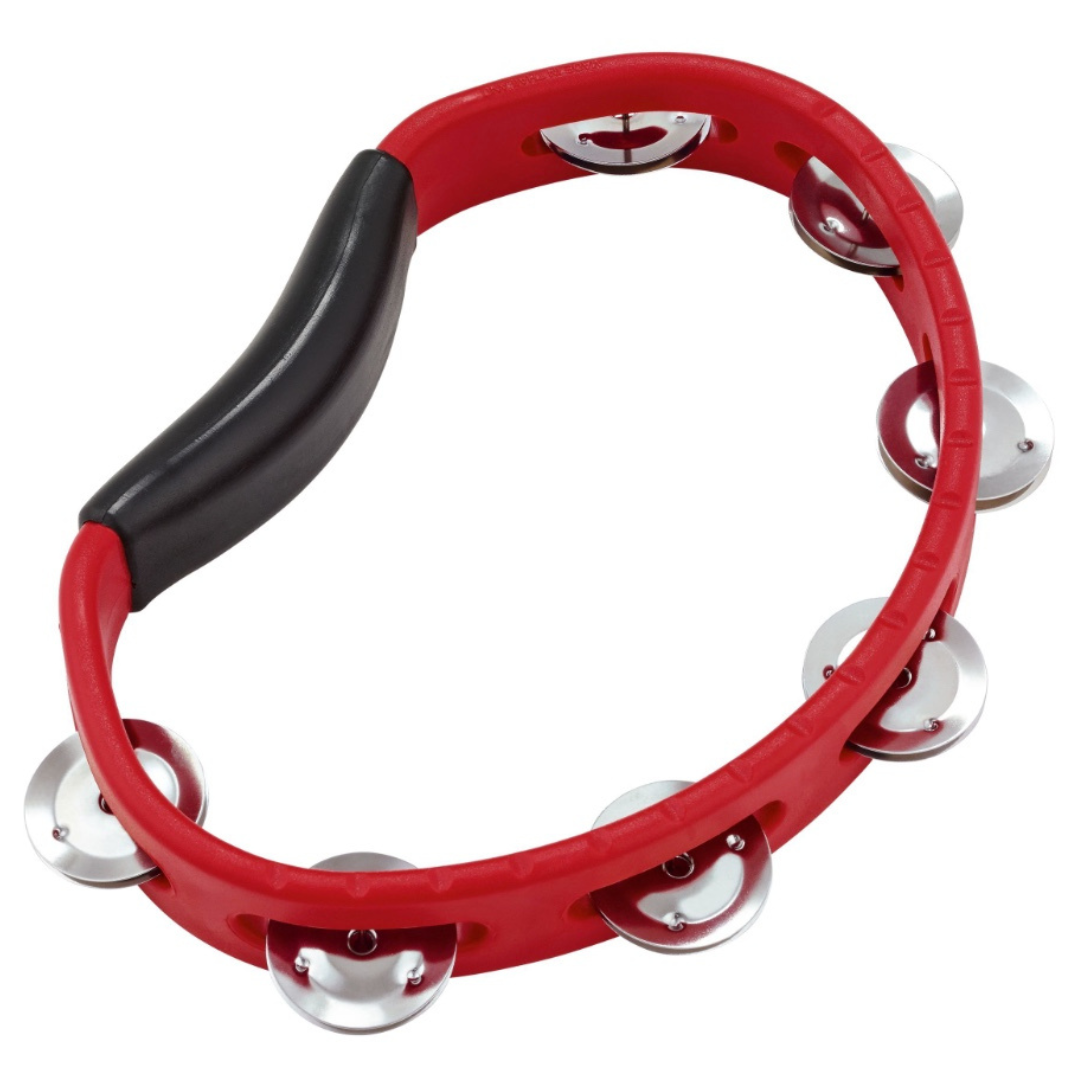 Meinl Handheld ABS Tambourine | Traditional, Steel Jingles - Red - Into Music Store
