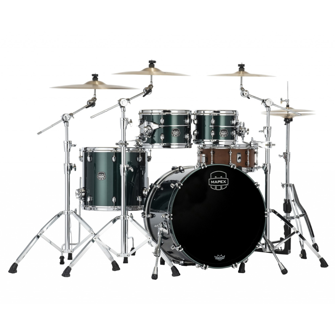 Mapex Saturn Evolution Birch Drum Kit Shell Pack | 4pc 22" - Classic Brunswick Green - Into Music Store