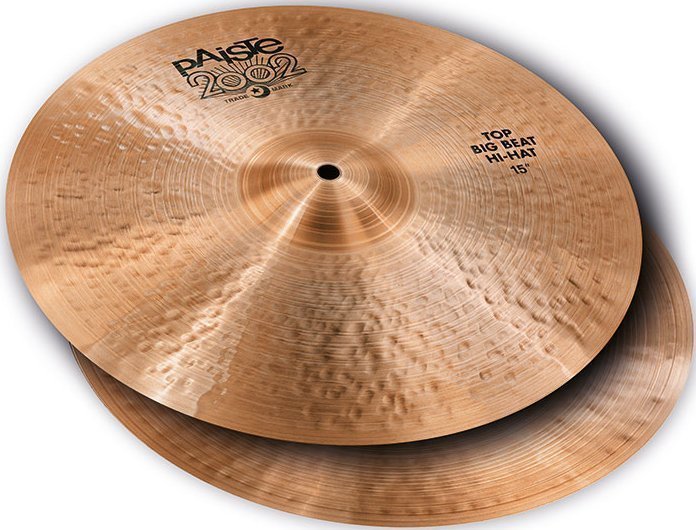 Paiste 2002 Black Label Big Beat Hi Hat Cymbals 15"