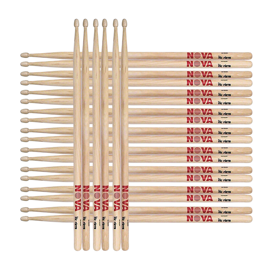 Vic Firth Nova 5A Brick Of 12 Pairs, Wood Tip