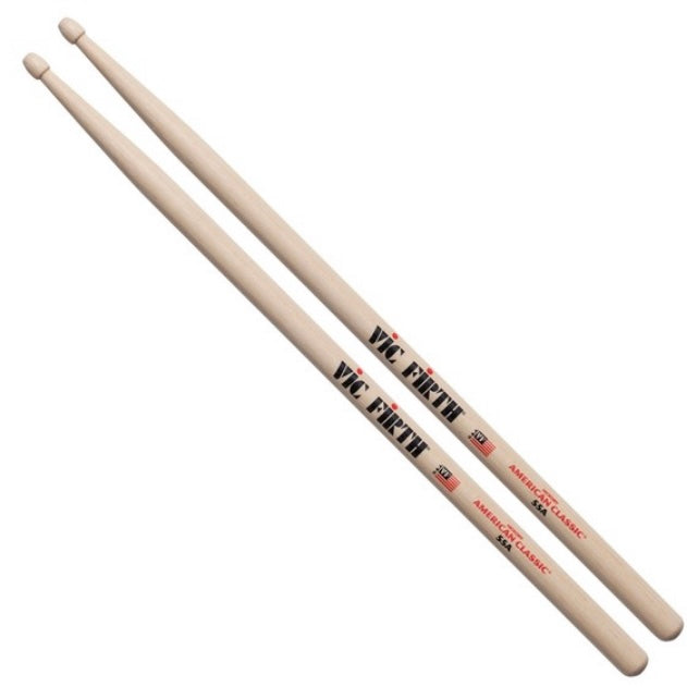 Vic Firth American Classic 55A Hickory Drumsticks, Wood Tip - Into Music Store