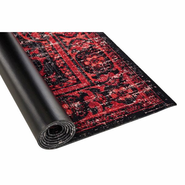 DRUM N BASE VINTAGE PERSIAN STAGE RUG – Red/Black