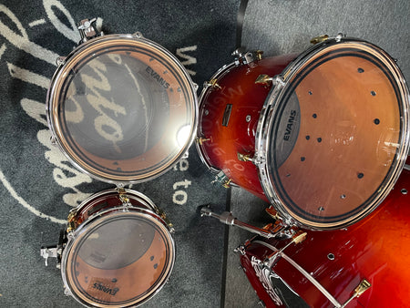 YAMAHA 50TH ANNIVERSARY 5-PIECE BIRDSEYE MAPLE AMBER SUNBURST SHELL PACK WITH GOLD HARDWARE #476 - Into Music Store