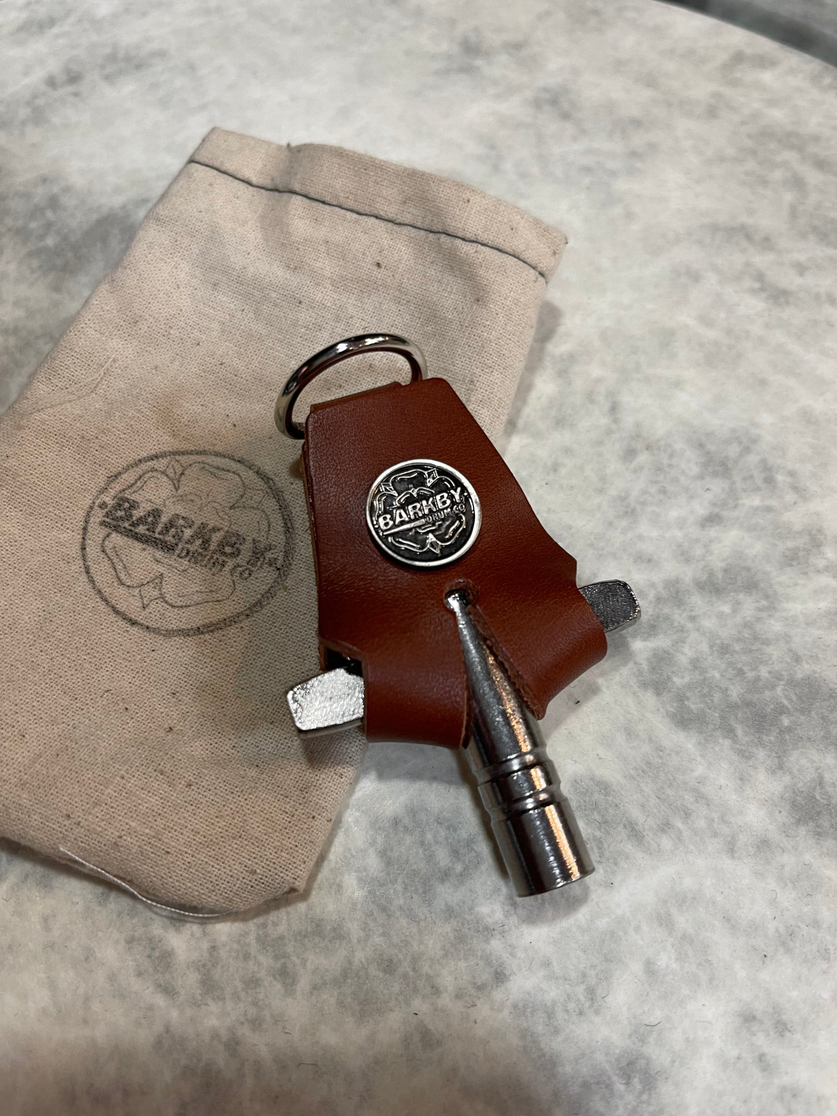 Barkby Drum Company Leather Drum Key (Tan) - Into Music Store