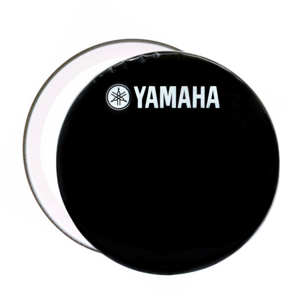 YAMAHA 20 CLASSIC BLACK LOGO BASS DRUM HEAD SET WITH BATTER
