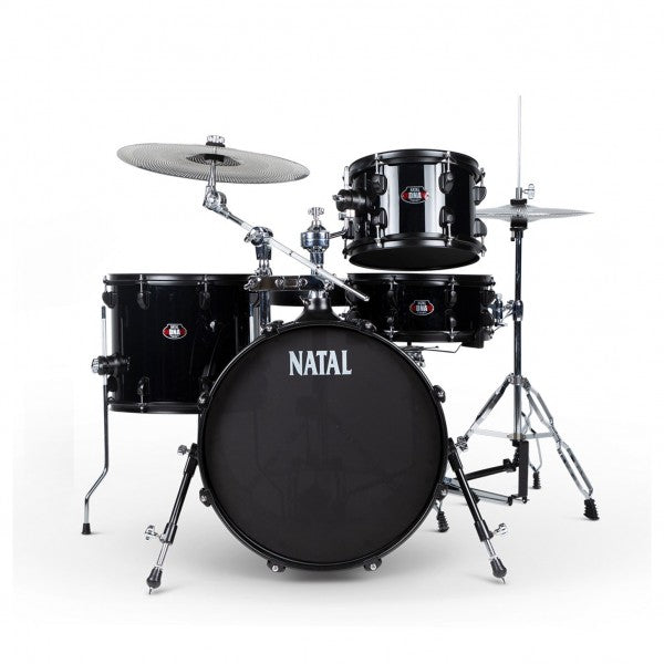 Natal DNA Stealth Practice Drum Kit | 4pc 18" - Black - Into Music Store