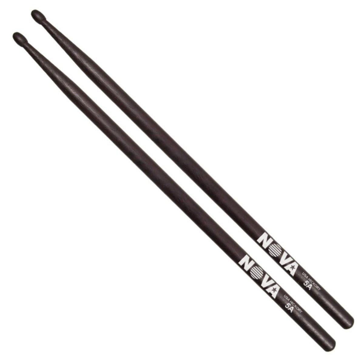 VIC FIRTH NOVA HICKORY BLACK 5A DRUMSTICKS – WOOD TIP Vic Firth Nova Hickory Black 5A - Into Music Store