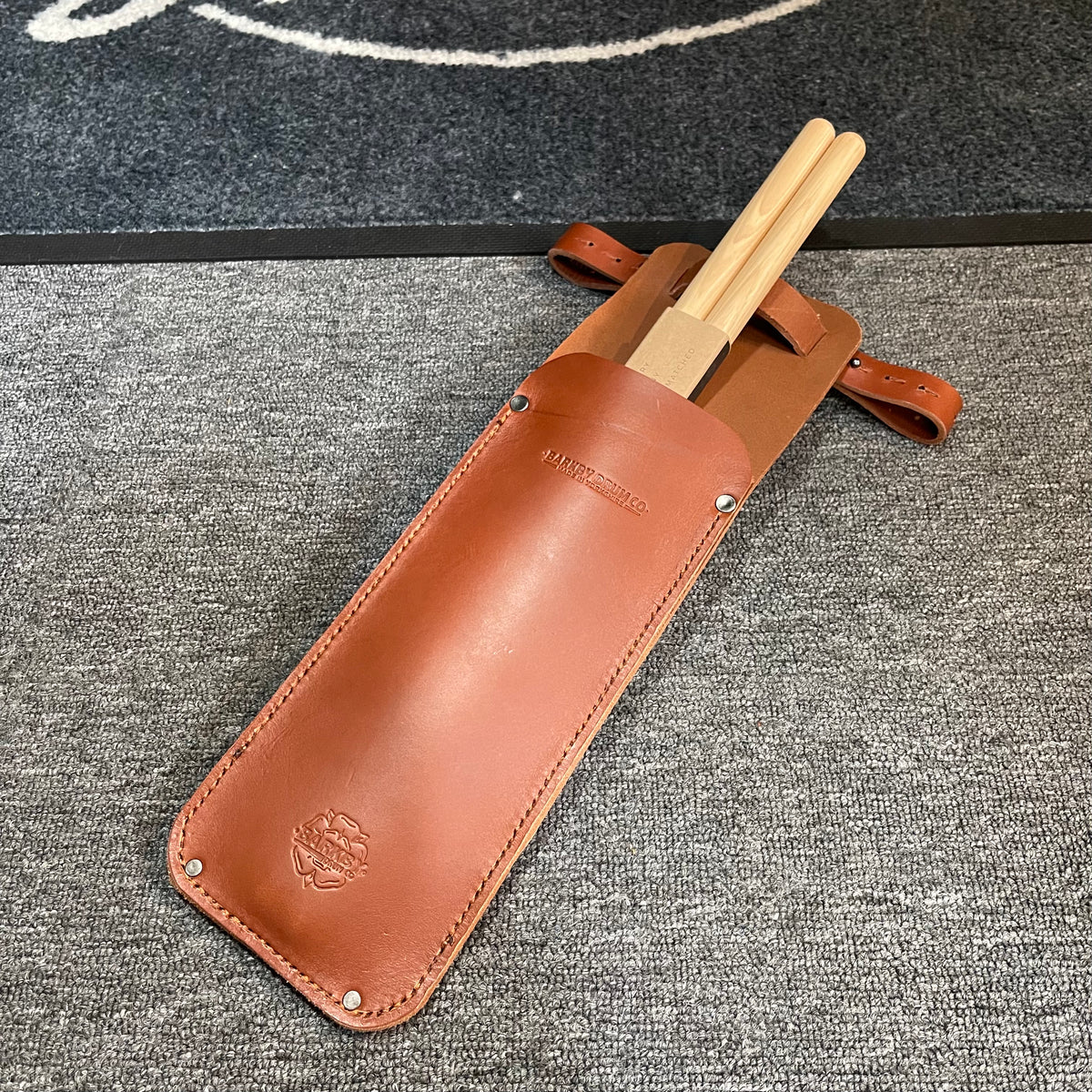 Barkby Drum Company Leather Drumstick Pouch Holder - Tan - Into Music Store