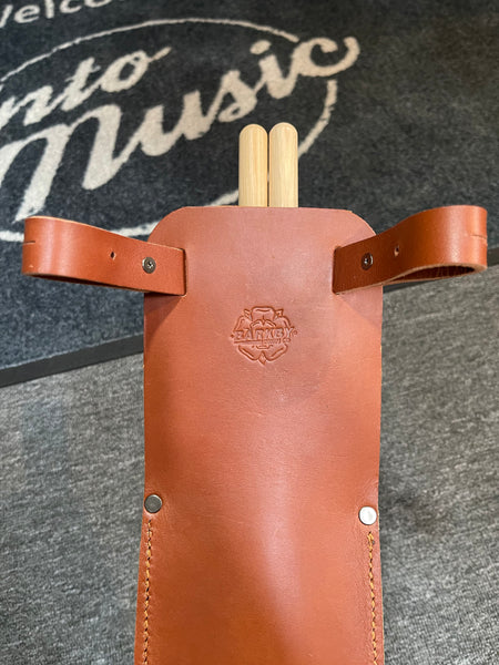 Barkby Drum Company Leather Drumstick Pouch Holder - Tan - Into Music Store