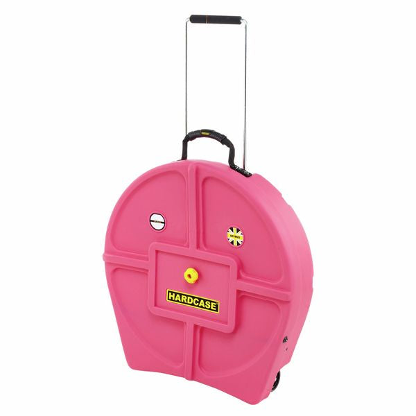 Hardcase Cymbal Case w/ Wheels & Pull Handle | 22" - Pink - Into Music Store
