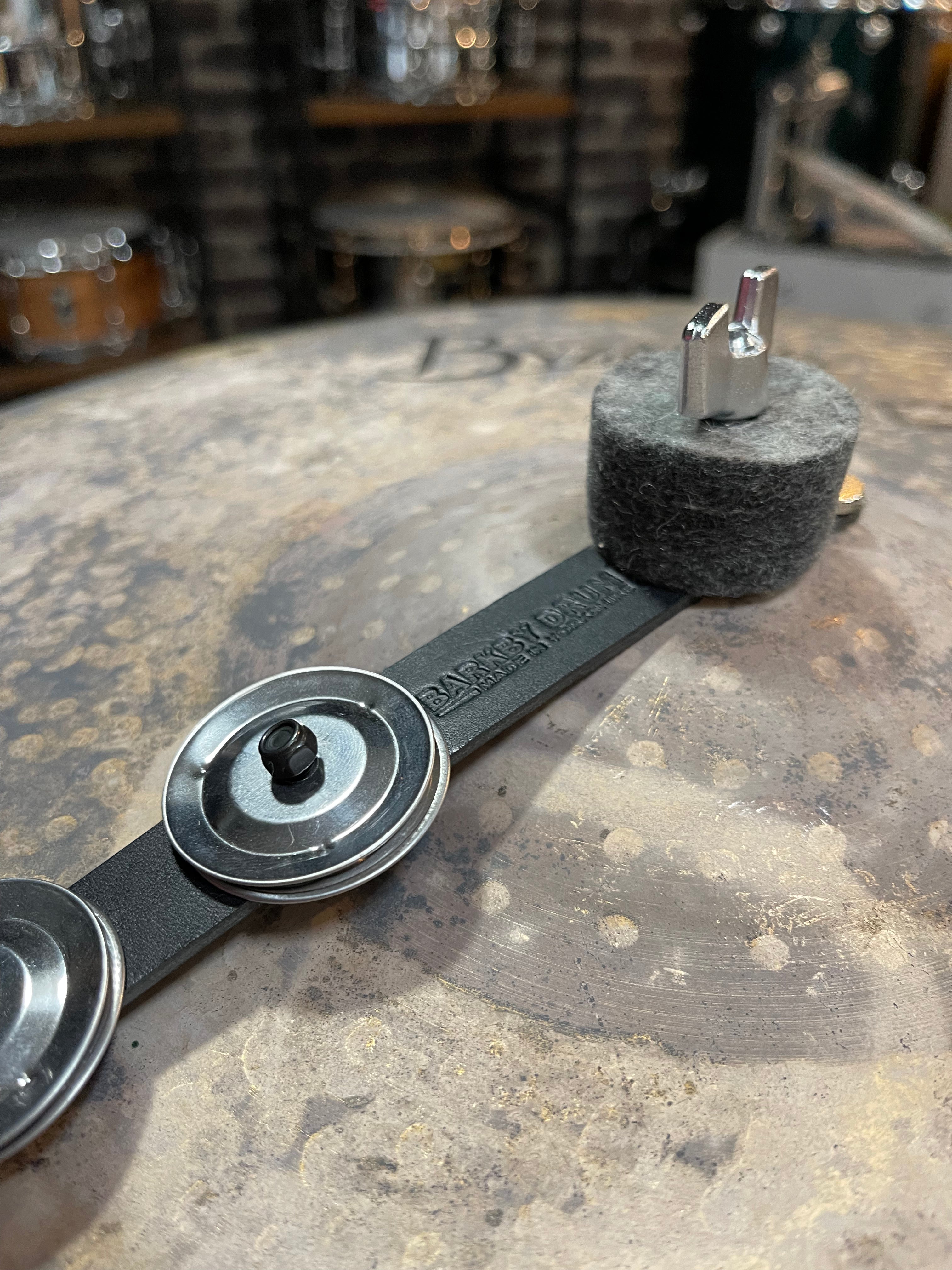 Barkby Drum Company Leather Tambo Strap (Black) - Into Music Store