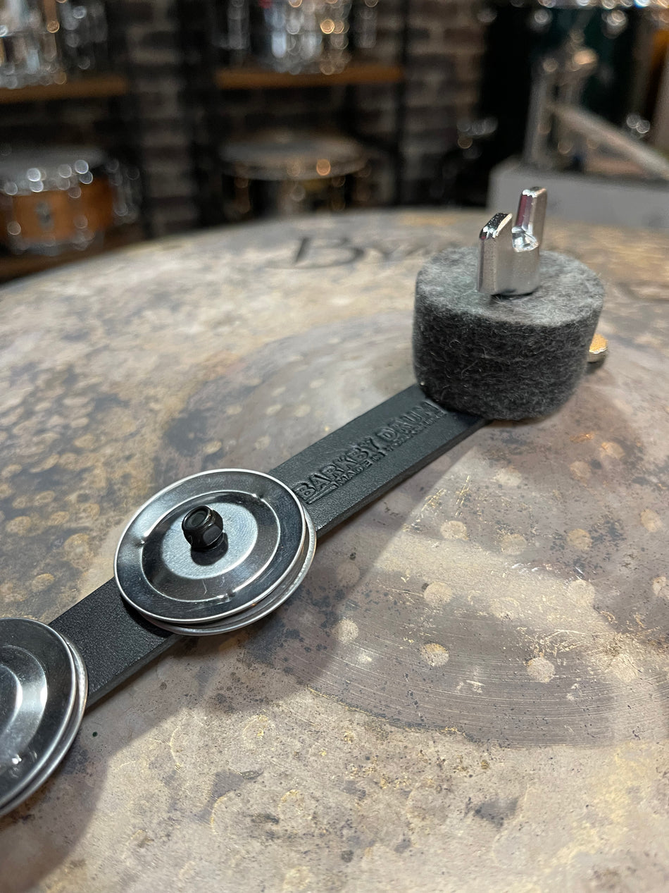 Barkby Drum Company Leather Tambo Strap (Black) - Into Music Store