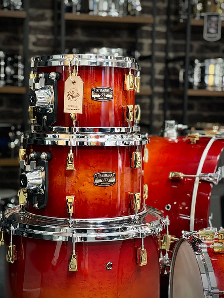YAMAHA 50TH ANNIVERSARY 5-PIECE BIRDSEYE MAPLE AMBER SUNBURST SHELL PACK WITH GOLD HARDWARE #476 - Into Music Store