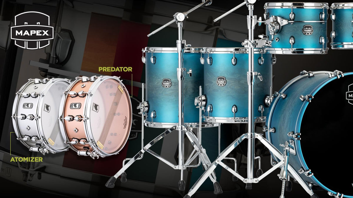 Mapex Saturn Evolution Birch Hybrid Drum Kit Shell Pack | 6pc 22" - Exotic Azure Burst - Into Music Store