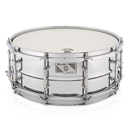 WorldMax Steel Snare Drum | 14 x 5.5" - Beaded Chrome Over - Into Music Store