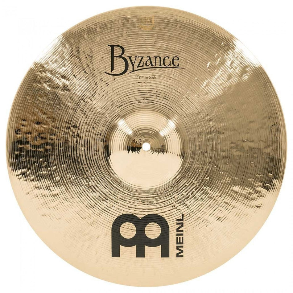 Meinl Byzance Brilliant 18 inch Medium Thin Crash Cymbal B18MTC-B - Into Music Store