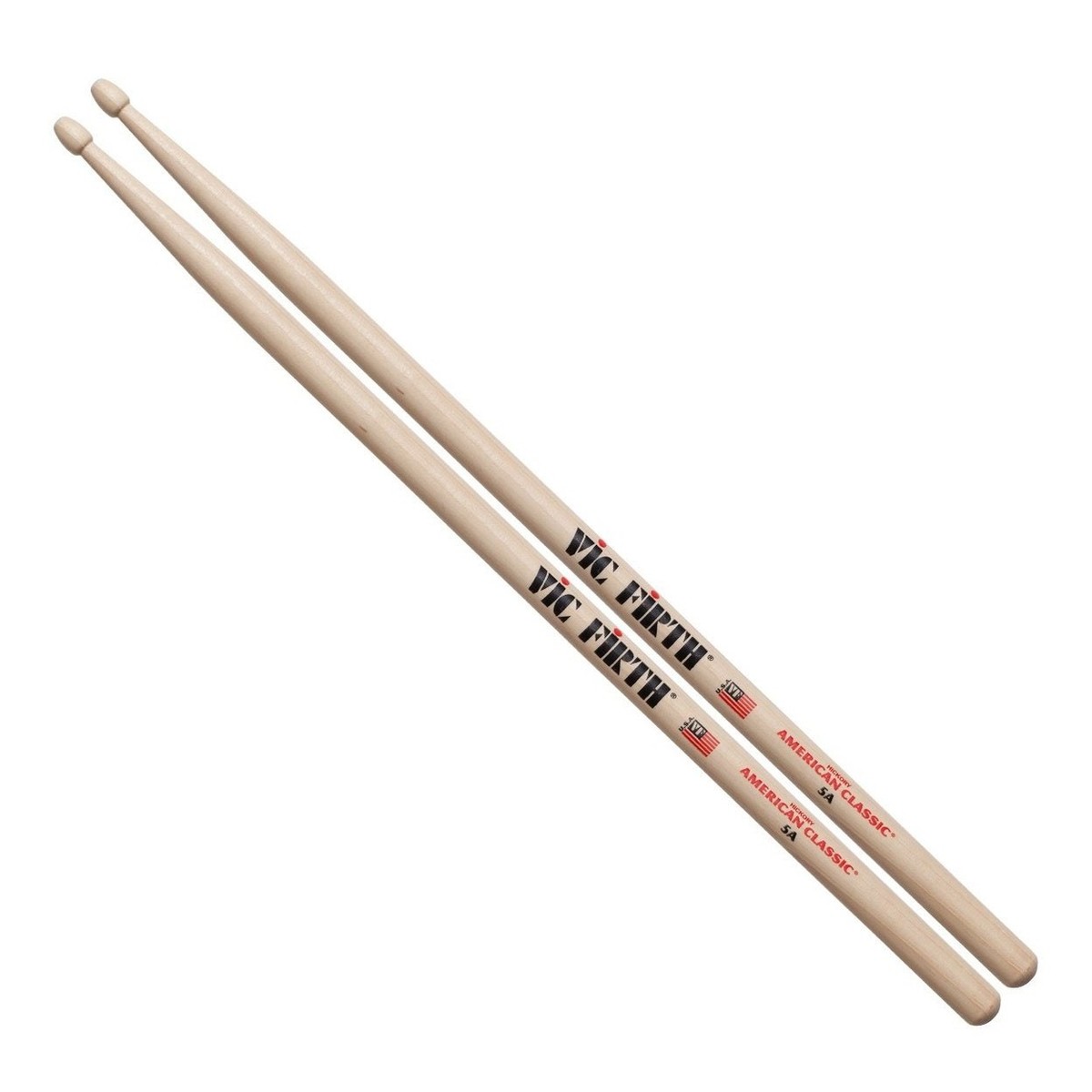 Vic Firth American Classic 5A Hickory Drumsticks, Wood Tip - Into Music Store