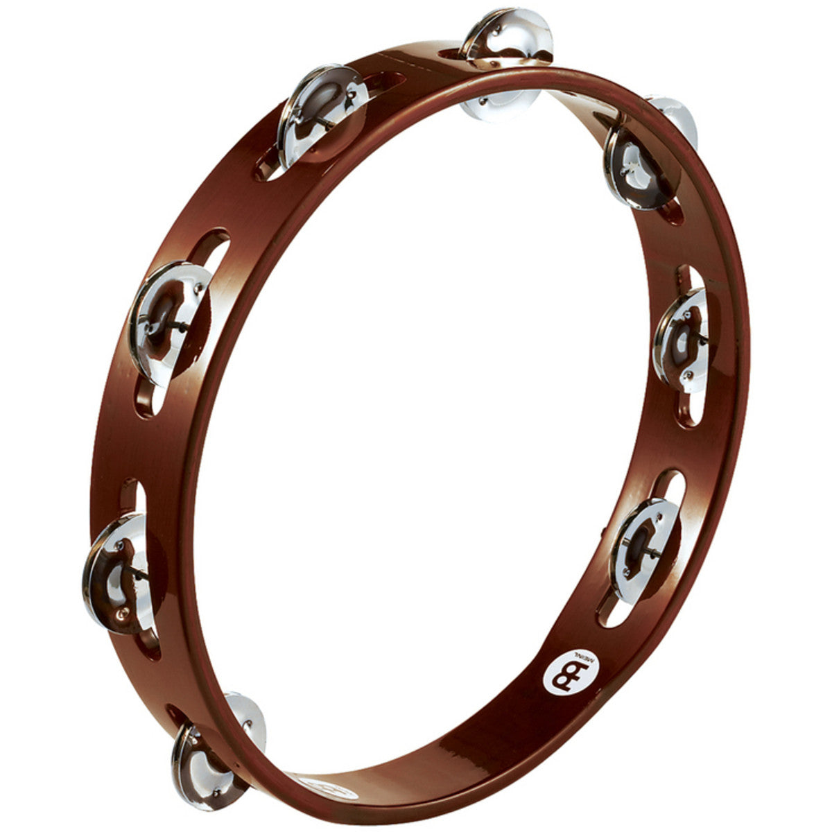 Meinl Traditional Wood Tambourine, Single Row Steel Jingles, African Brown TA1AB - Into Music Store