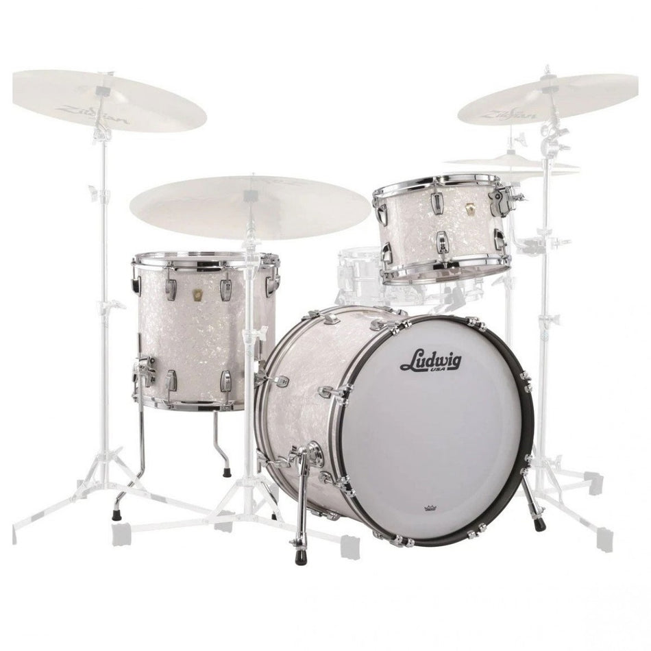 Ludwig Classic Oak Shell Pack Drum Kit | 3pc 20” - White Marine