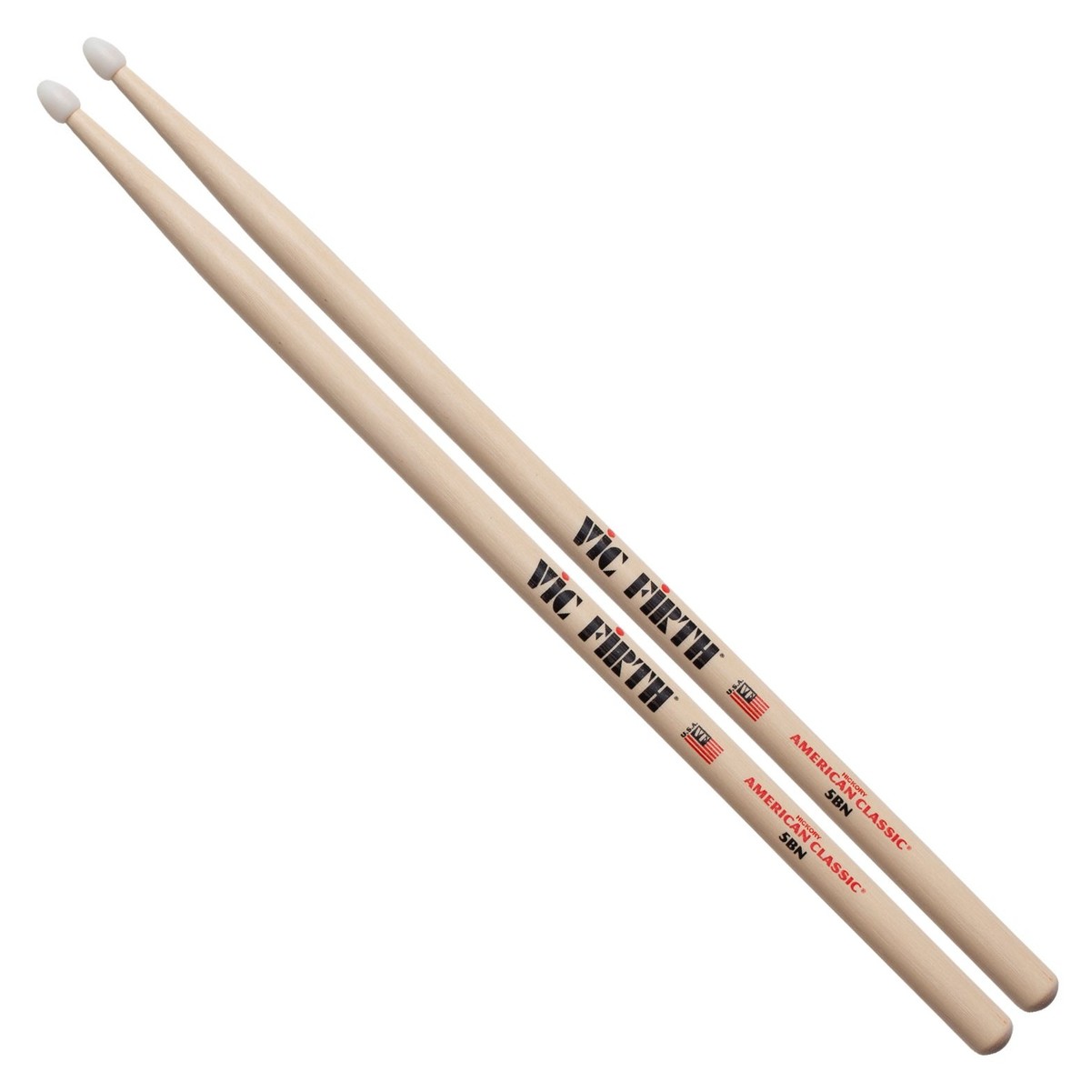 Vic Firth American Classic 5BN Nylon Tip Hickory Drumsticks - Into Music Store