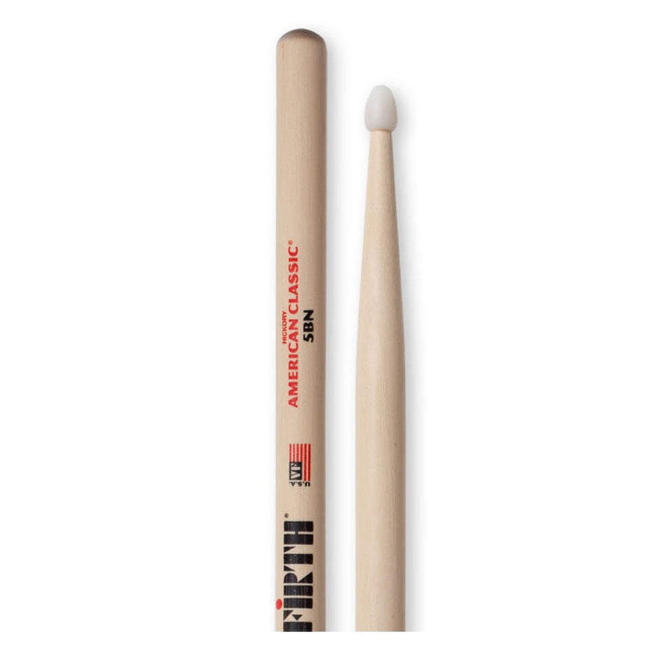 Vic Firth American Classic 5BN Nylon Tip Hickory Drumsticks - Into Music Store