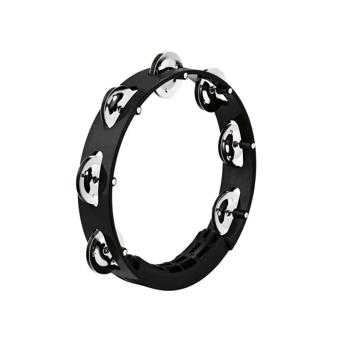 Meinl 8" Tour Tambourine, Single Row, Stainless Steel Jingles, Black HTT8BK - Into Music Store