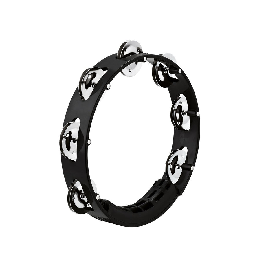 Meinl 8" Tour Tambourine, Single Row, Stainless Steel Jingles, Black HTT8BK - Into Music Store