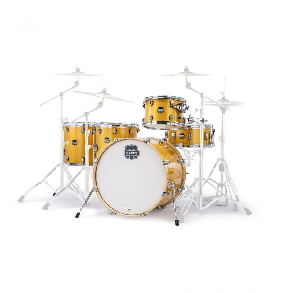 Mapex Mars Birch "Crossover" Drum Kit Shell Pack 1 Up 2 Down - Sunflower Sparkle