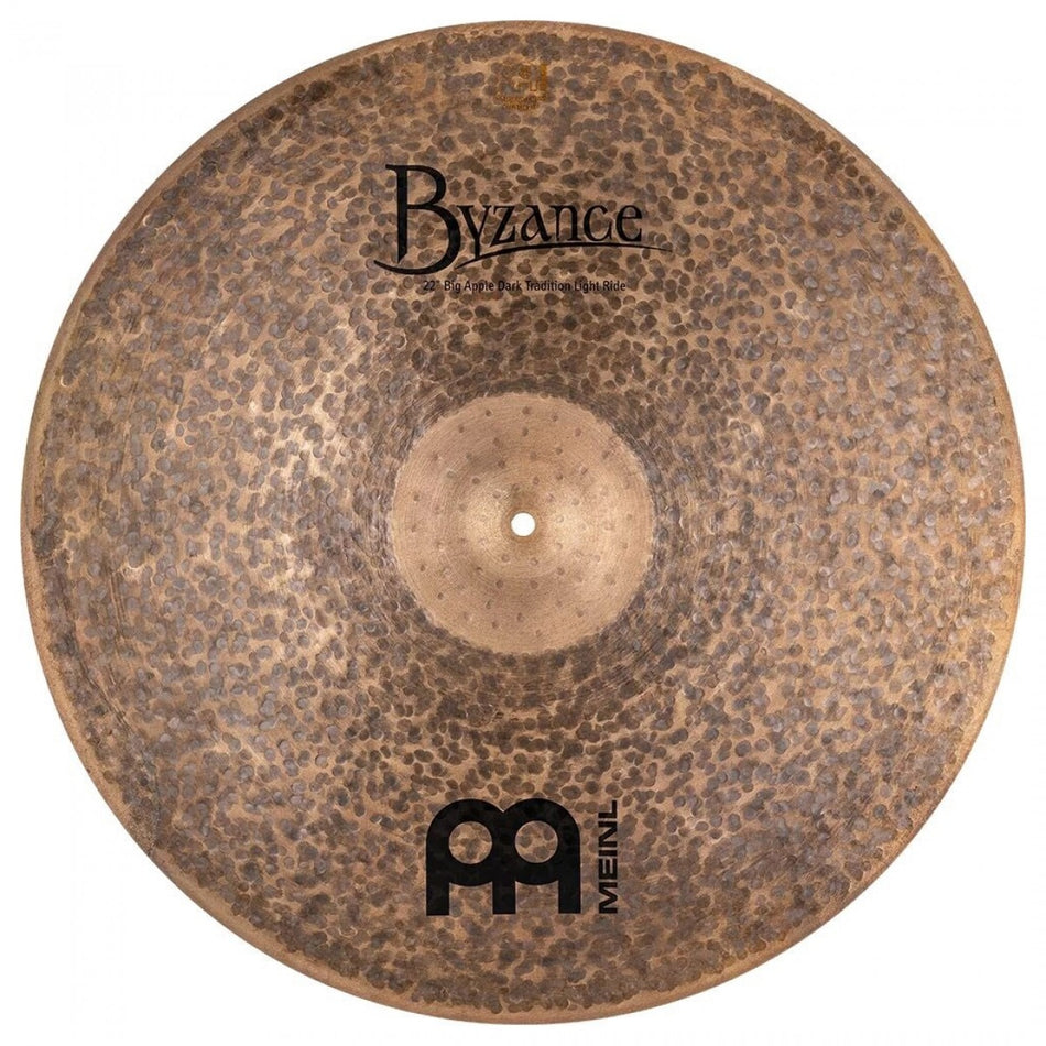Meinl Byzance Dark 22 inch Big Apple Dark Tradition Light Ride Cymbal B22BADTLR - Into Music Store