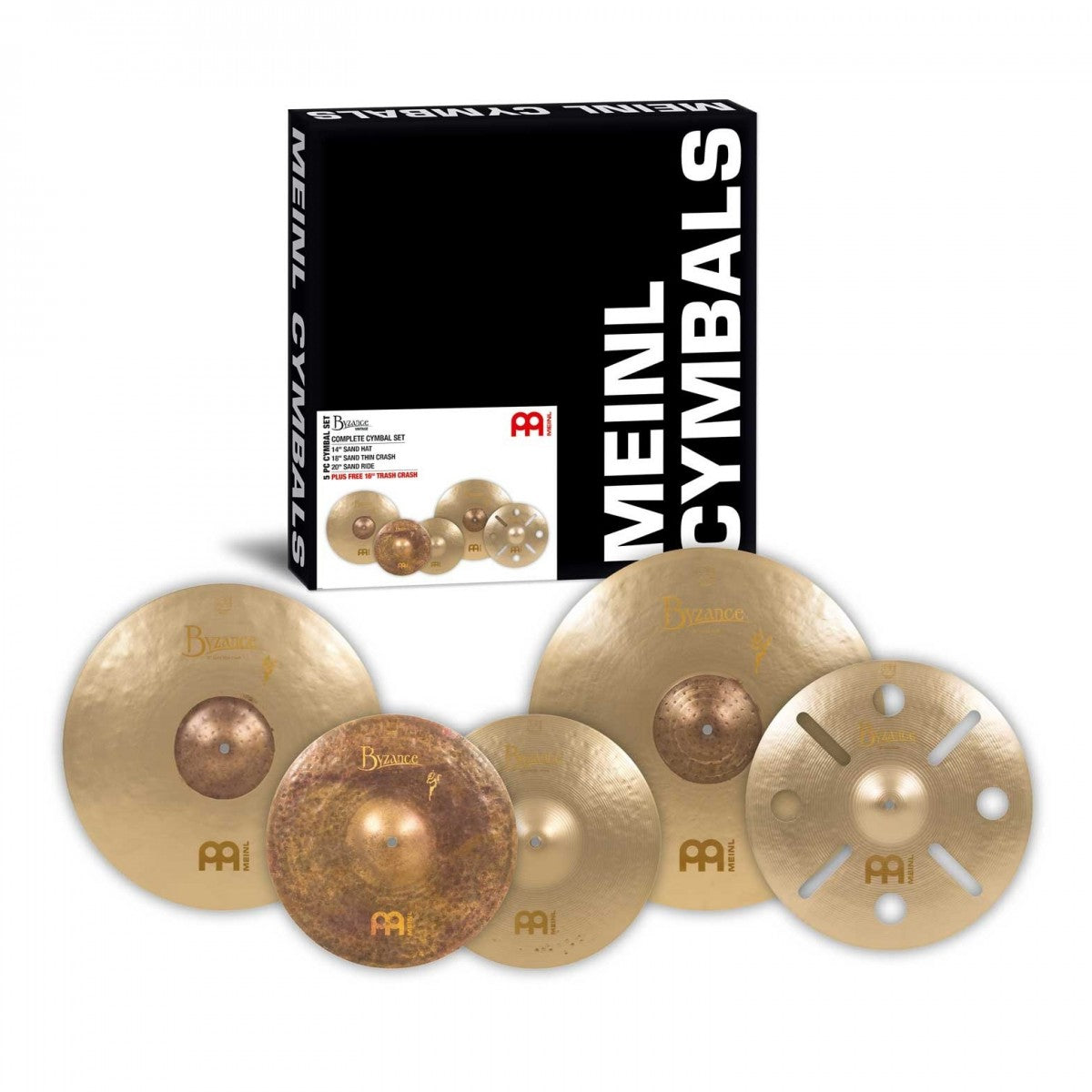 Meinl Byzance Benny Greb Vintage Sand Bonus Cymbal Set - B14SAH, B18SATC, B20SAR, B16TRC - Into Music Store