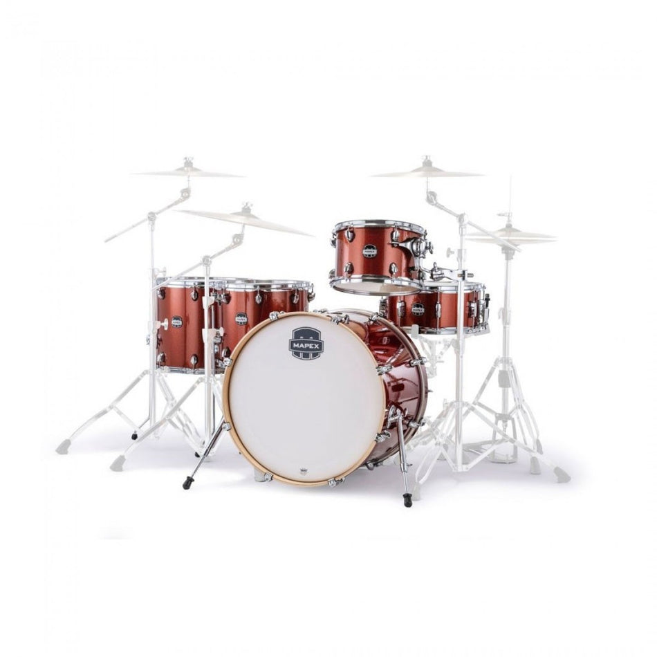 Mapex Mars Birch "Crossover" Drum Kit Shell Pack 1 Up 2 Down - Orange Sparkle