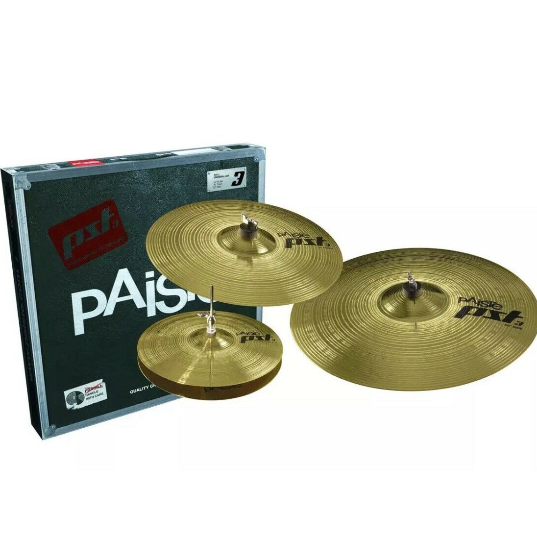 Paiste PST 3 Universal Set (14" Hats, 16" Crash & 20" Ride) - Into Music Store