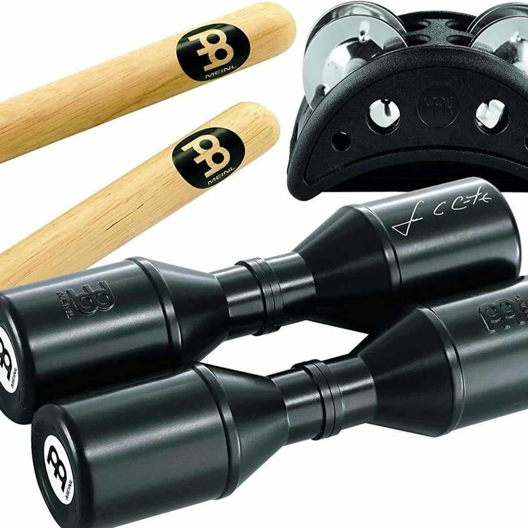 Meinl Percussion PP-1 Perc Pack with Luis Conte Shaker, Classic Hardwood Claves - Into Music Store