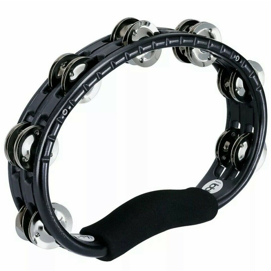 Meinl TMT1BK Tambourine Steel Jingles Black Professional Double Row - Into Music Store