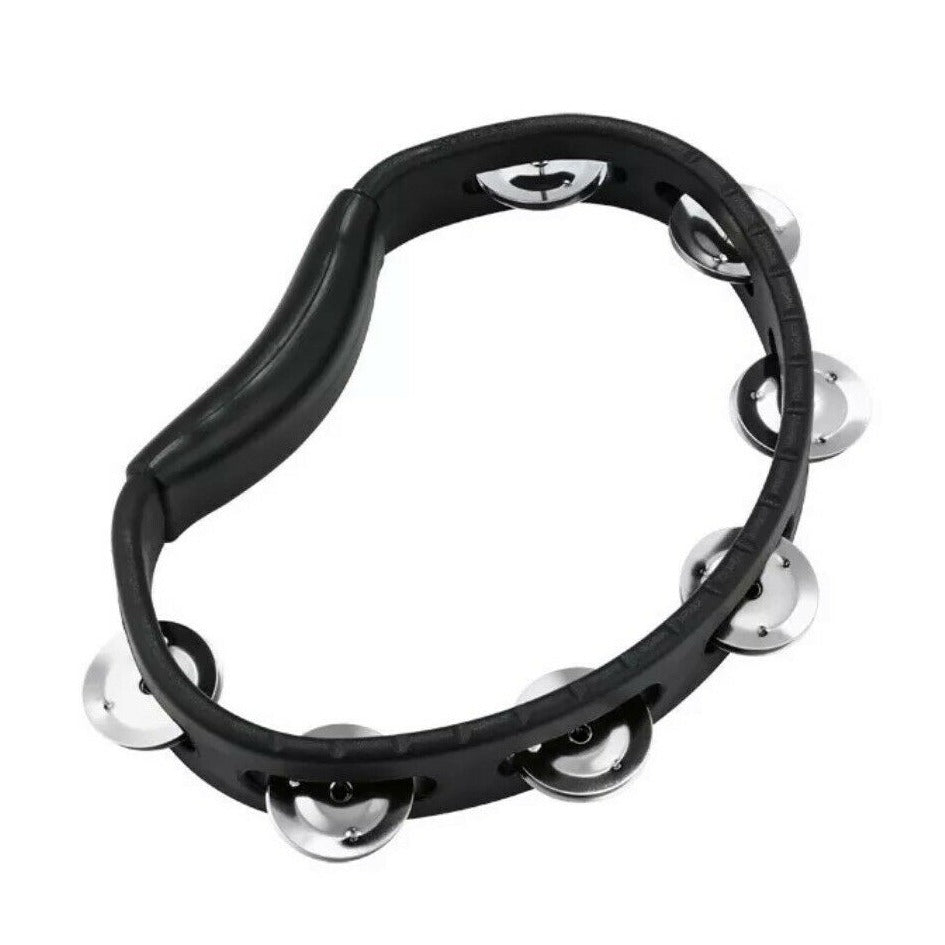 Meinl HTBK Headliner Series Hand Held ABS Tambourine 1 Row, Black - Into Music Store