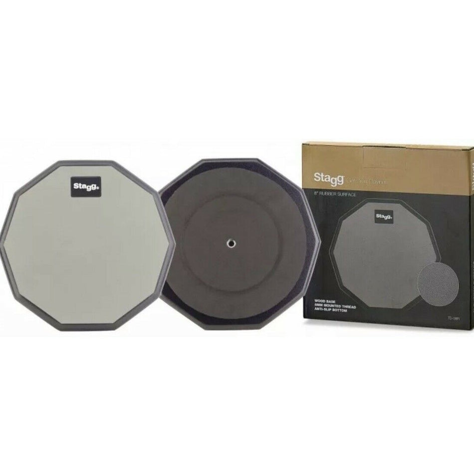 Stagg 8" Rubber Drum Stick Practice Pad TD-08R - Into Music Store