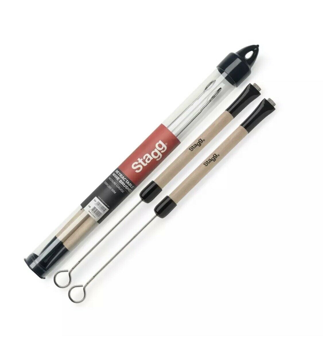 Stagg Telescopic Wire Brush With Wood Handle - Into Music Store