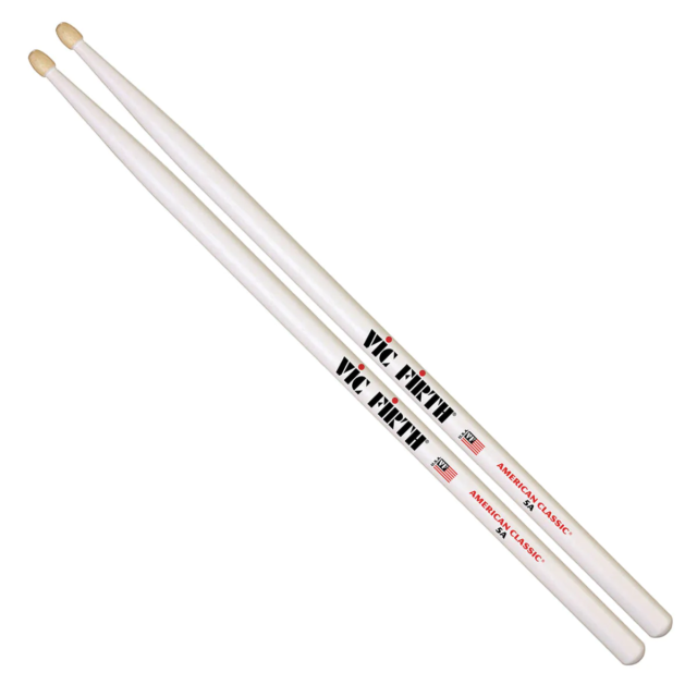 Vic Firth 5A White Drumsticks American Classic, Wood Tip