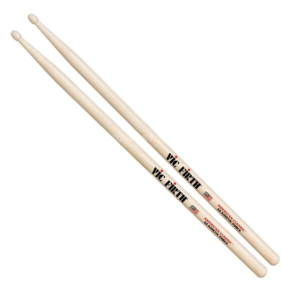 Vic Firth 5A Kinetic Force Drumsticks American Classic, Wood Tip
